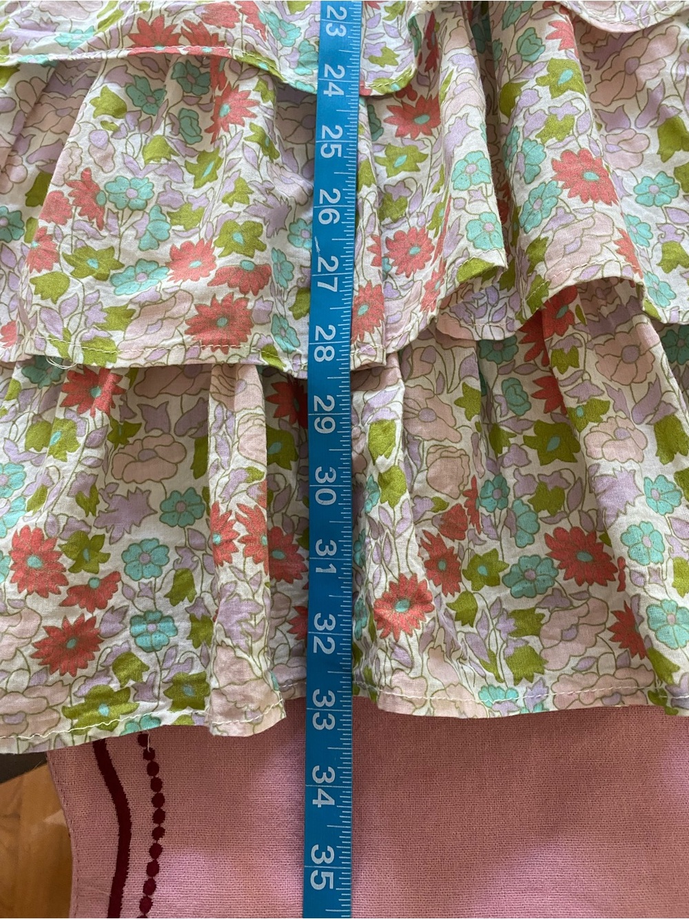 Love The Label Floral Tiered Mini Ruffle Dress Large - Picture 15 of 16